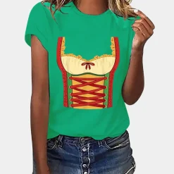 Topjes & Shirts Dames*Amaya - Modieus dames T-shirt voor Zomer en Oktoberfest