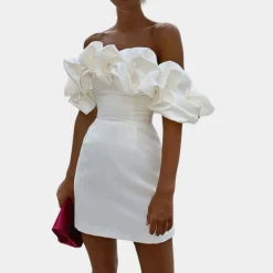 Jurken & Jumpsuits Dames*Ambre - Zomerse dames mini jurk met ruches