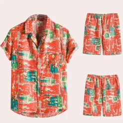 Sets Heren*Amedeo - Tweedelige Hawaiian herenset voor de zomer