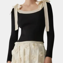 Truien & Vesten Dames*AMELIA - Elegante Zomerse Trui voor Dames Zwart