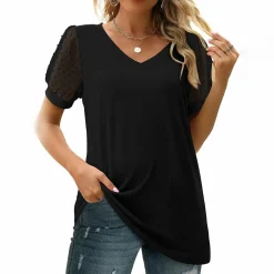 Topjes & Shirts Dames*AMOURA - Stijlvol v-hals shirt voor de Zomer