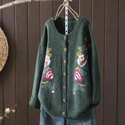 Truien & Vesten Dames*AMY - Modieus Gebloemd Zomervest voor Dames Donkergroen