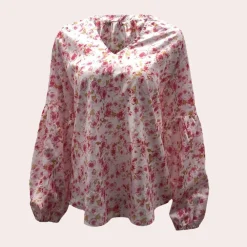 Blazers & Blouses Dames*Amya - Dames blouse lange mouw - Zomerse stijl