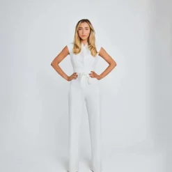 Jurken & Jumpsuits Dames*ANASTASIA - Modieuze zomerse jumpsuit met losse pijpen