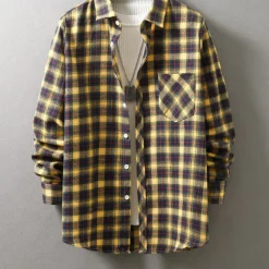 Shirts Heren*Anatoli - Stijlvol zomer overhemd met lange armen voor mannen