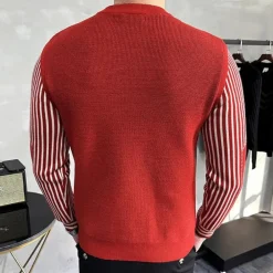 Truien & Vesten Heren*ANDERS - Lichte Zomerse Casual Trui voor Heren Rood