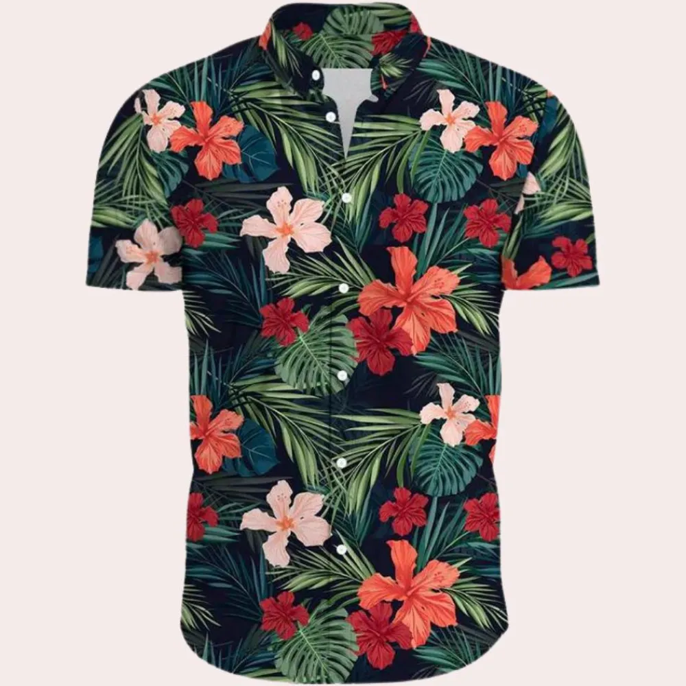 Shirts Heren*Andre - Kleurrijk en trendy Hawaïaans mannenhemd voor de zomer