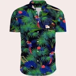 Shirts Heren*Andre - Kleurrijk en trendy Hawaïaans mannenhemd voor de zomer