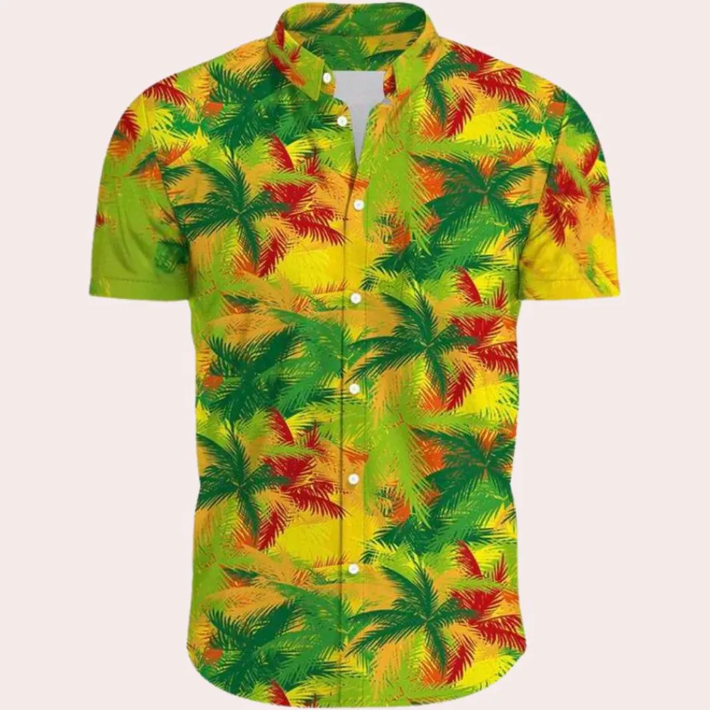 Shirts Heren*Andre - Kleurrijk en trendy Hawaïaans mannenhemd voor de zomer