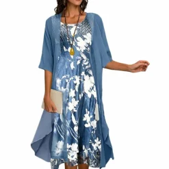 Jurken & Jumpsuits Dames*ANDREA - Zomerse elastische jurk voor de zomer