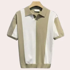 Shirts Heren*Andrei - Tijdloos Gebreid Poloshirt voor heren - Zomerse Stijl