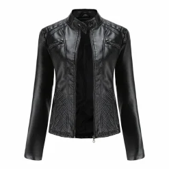 Leren Jassen Dames|Jassen Dames*ANDRIJANA - Stijlvolle leren zomerjas