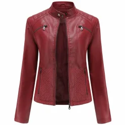 Leren Jassen Dames|Jassen Dames*ANDRIJANA - Stijlvolle leren zomerjas