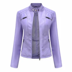 Leren Jassen Dames|Jassen Dames*ANDRIJANA - Stijlvolle leren zomerjas