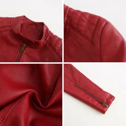 Leren Jassen Dames|Jassen Dames*ANDRIJANA - Stijlvolle leren zomerjas