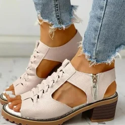 Damesschoenen*Anelo - Modieuze gevlochten zomersandalen voor dames - Perfect voor Lente en Zomer