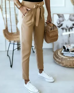 Broeken & Rokken Dames*ANGELIEN - CASUAL HOGE TAILLE ZOMERBROEK