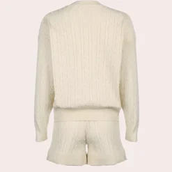 Sets Dames*ANISSA - Trendy Gebreid Setje voor Dames - Zomers Editie Beige