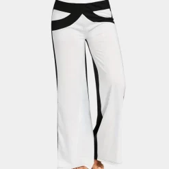 Broeken & Rokken Dames*Annalena - Modieuze damesbroek voor de zomer Wit