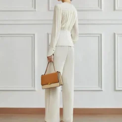 Sets Dames*Annaliese - Stijlvolle moderne 2-delige damesset voor de zomer Beige