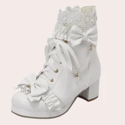 Damesschoenen*ANNALISA - Modieuze Zomerlaarzen voor Dames Wit