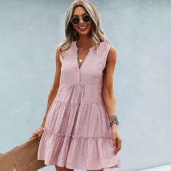 Jurken & Jumpsuits Dames*ANNELI - Stijlvolle zomer mini jurk