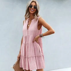 Jurken & Jumpsuits Dames*ANNELI - Stijlvolle zomer mini jurk