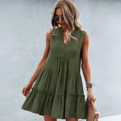 Jurken & Jumpsuits Dames*ANNELI - Stijlvolle zomer mini jurk