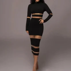 Jurken & Jumpsuits Dames*Anni - Trendy Bodycon Zomerjurk voor Vrouwen voor Elke Gelegenheid