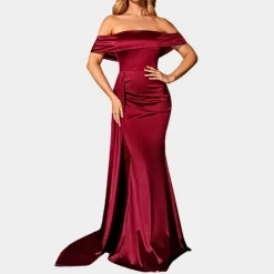 Jurken & Jumpsuits Dames*Annie - Stijlvolle lange damesjurk voor de zomer Bourgondië