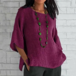 Topjes & Shirts Dames*ANTOINETTE - Luchtig linnen zomertopje