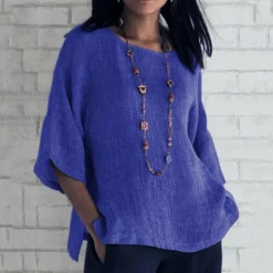 Topjes & Shirts Dames*ANTOINETTE - Luchtig linnen zomertopje