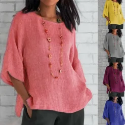 Topjes & Shirts Dames*ANTOINETTE - Luchtig linnen zomertopje