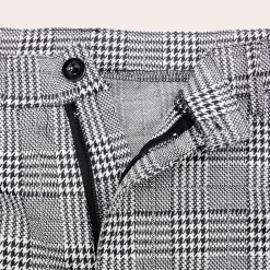 Broeken Heren*Anton - Retro Heren skinny-fit geruite zomerbroek