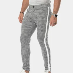 Broeken Heren*Anton - Retro Heren skinny-fit geruite zomerbroek