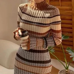 Jurken & Jumpsuits Dames*ARIA - Luchtige Zomerse Gebreide Jurk voor Dames Gemengde Kleur