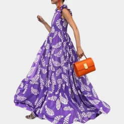 Jurken & Jumpsuits Dames*Arielle - Eenvoudige dames zomerjurk Paars