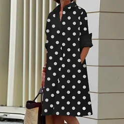 Jurken & Jumpsuits Dames*ASHLEY - Modieuze zomerjurk met lange mouwen