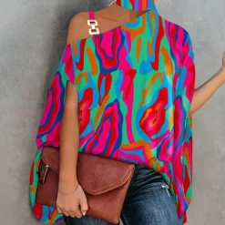 Topjes & Shirts Dames*ASLAUG - Modieuze stijlvolle zomertop voor zonnige dagen