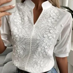 Blazers & Blouses Dames*ASPEN - Modieuze zomerblouse Wit