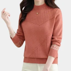 Truien & Vesten Dames*Asya - Luchtige gebreide trui voor dames, perfect voor de zomer Terracotta