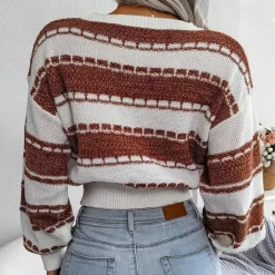 Truien & Vesten Dames*AUDREY - Comfortabele Lente/Zomer Trui voor Dames Bruin