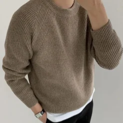 Truien & Vesten Heren*Audrick - Veelzijdige Lente/Zomer Lange Mouwen Gebreide Trui voor Mannen