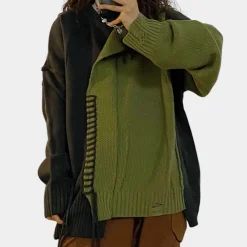 Truien & Vesten Dames*AUGUSTA - Stijlvolle Luchtige Gebreide Trui voor Dames - Zomereditie Groen