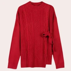 Truien & Vesten Dames*AULANI - Elegante Gebreide Zomertop voor Dames Rood