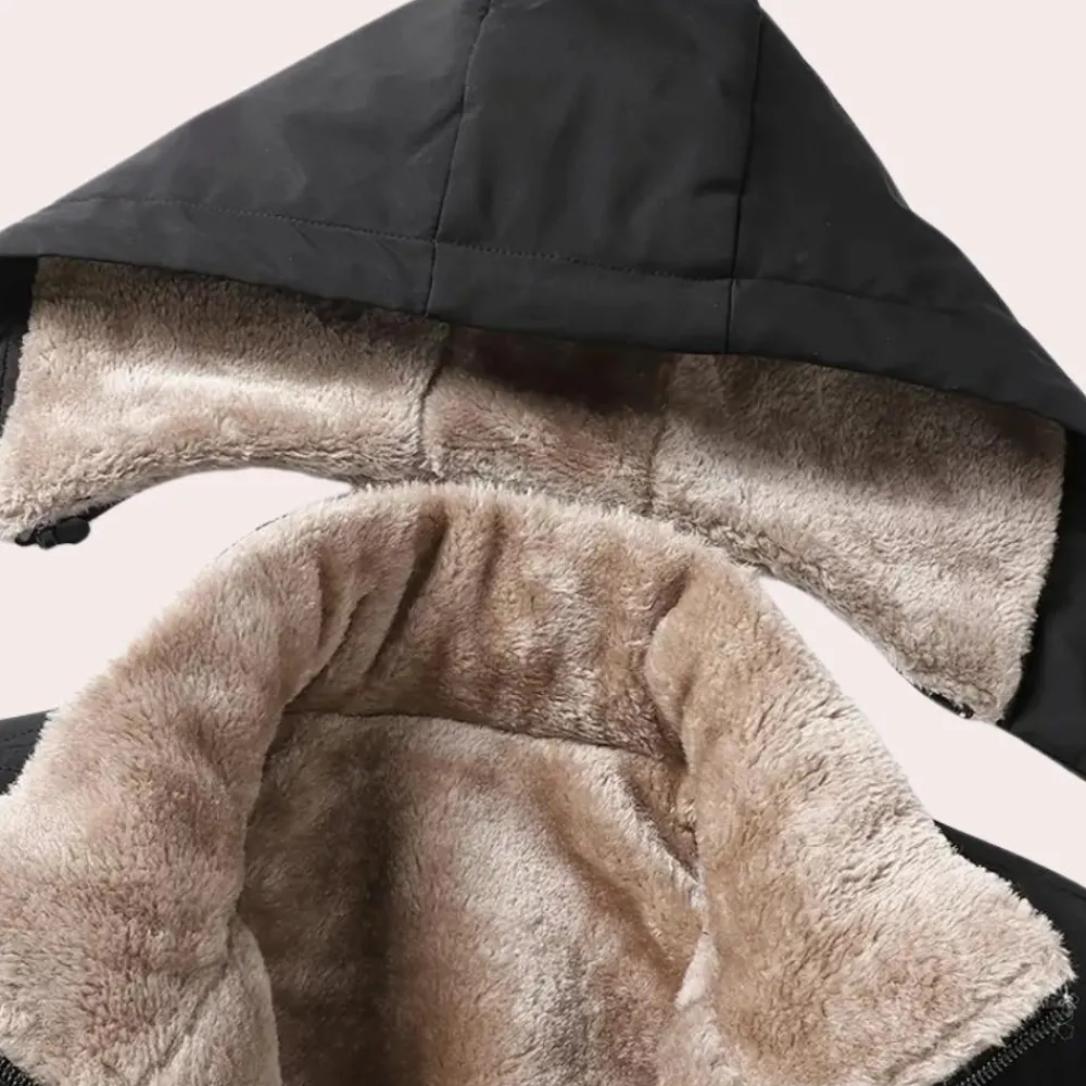 Jassen Heren*AUSTIN - Stijlvolle Gewatteerde Pufferjas voor Heren Zwart