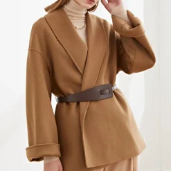 Jassen Dames*Aviva - Stijlvolle Warme Jas met Ceintuur voor Dames