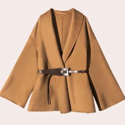 Jassen Dames*Aviva - Stijlvolle Warme Jas met Ceintuur voor Dames