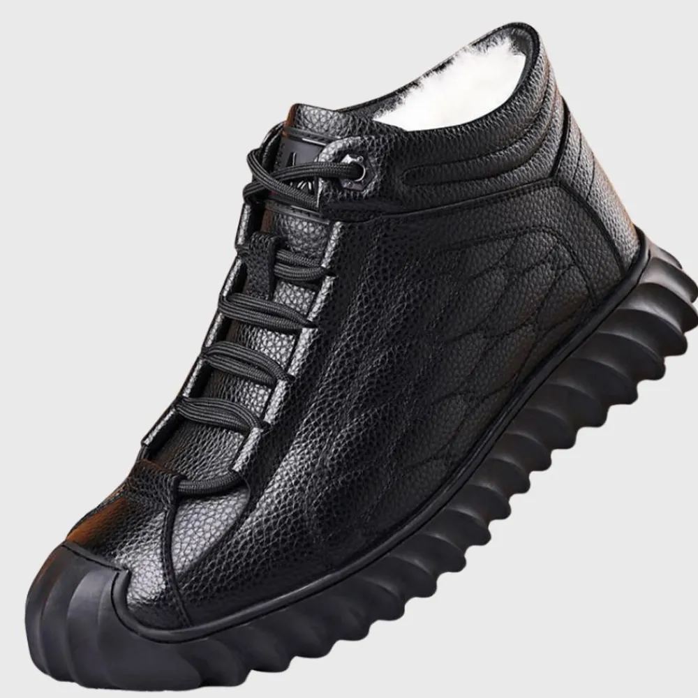 Schoenen Heren*Ayden - Luchtige leren zomerschoenen Zwart