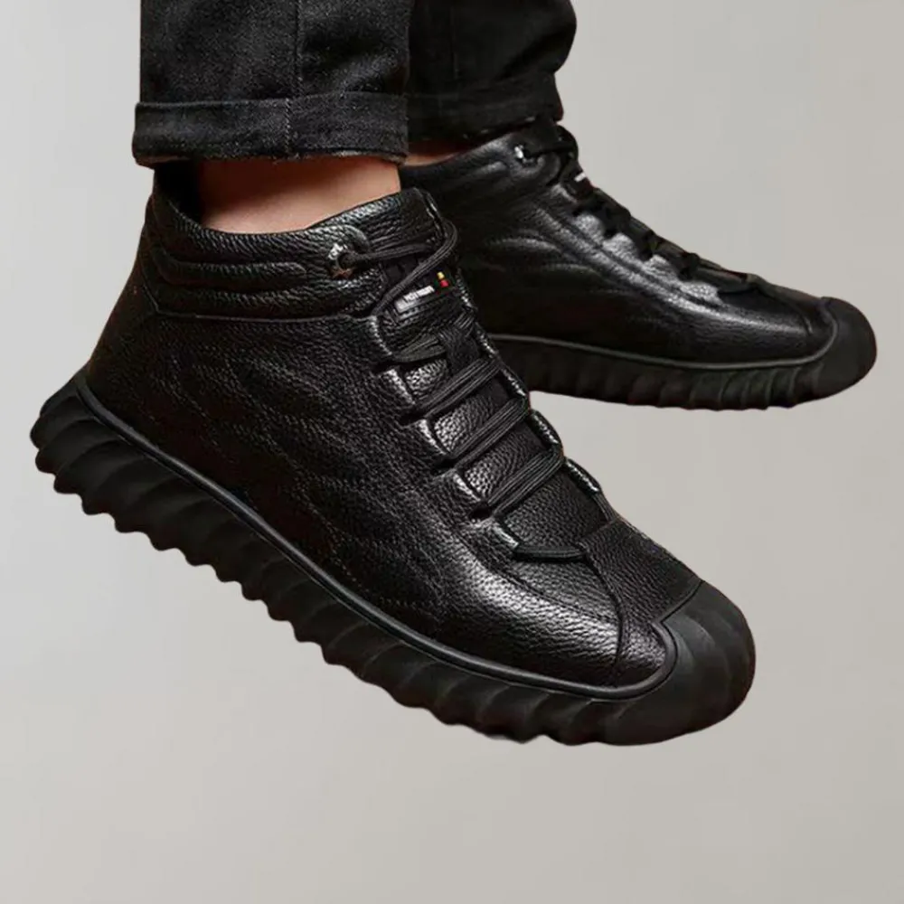 Schoenen Heren*Ayden - Luchtige leren zomerschoenen Zwart